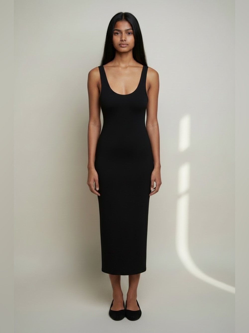 Black Stretch Maxi Dress